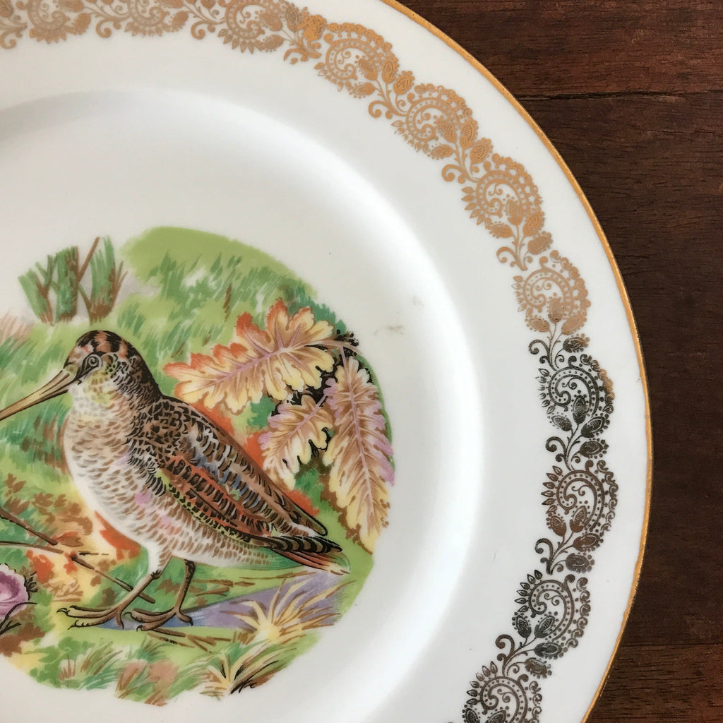 Lot de 3 assiettes décor Volatiles de chasse en porcelaine de Limoges - Hello Broc