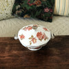 Grande soupière forme Art Déco décor Roses en porcelaine de Sologne Lamotte Beuvron - Hello Broc