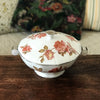 Grande soupière forme Art Déco décor Roses en porcelaine de Sologne Lamotte Beuvron - Hello Broc