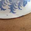 Compotier coupe à fruits sur piedouche Terre de Fer par Pexonne décor Liseron bleu éclat en-dessous par Hello Broc brocante en ligne