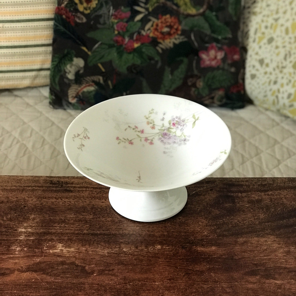 Compotier sur piédouche début XXème siècle en porcelaine de Limoges Guérin & Co - Hello Broc