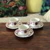 Ensemble de 3 tasses et sous-tasses à café décor Monique de Céranord Saint Amand Nord - Hello Broc