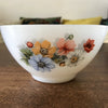 Lot de 3 bols vintage Arcopal en verre opalin blanc impression bouquet - Hello Broc