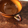 Lot de 7 tasses à café et soucoupes coordonnées en céramique marron de St Clément France
