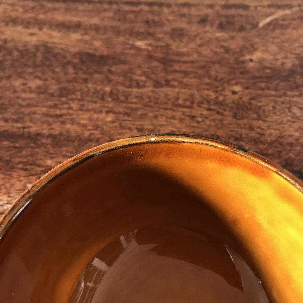 Lot de 7 tasses à café et soucoupes coordonnées en céramique marron de St Clément France