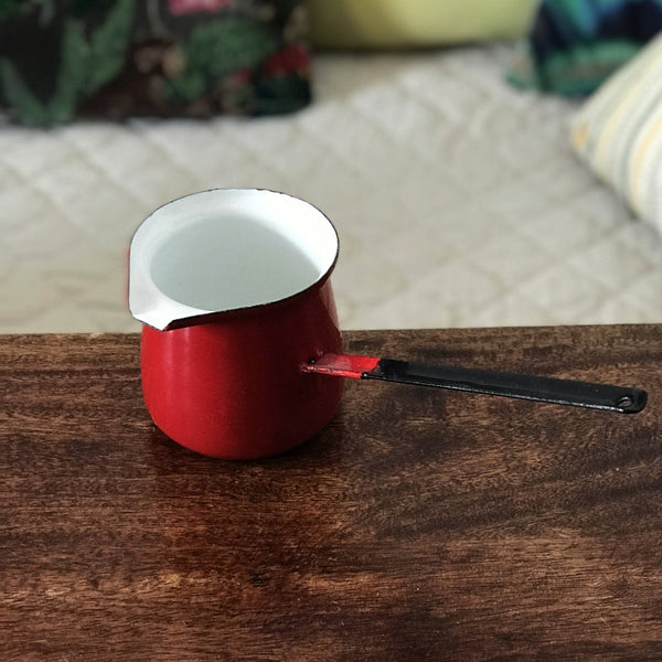Pot à café turc en tôle émaillée rouge - Hello Broc