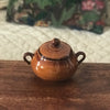 Sucrier vintage années 70 en céramique marron de St Clément par Hello Broc brocante en ligne