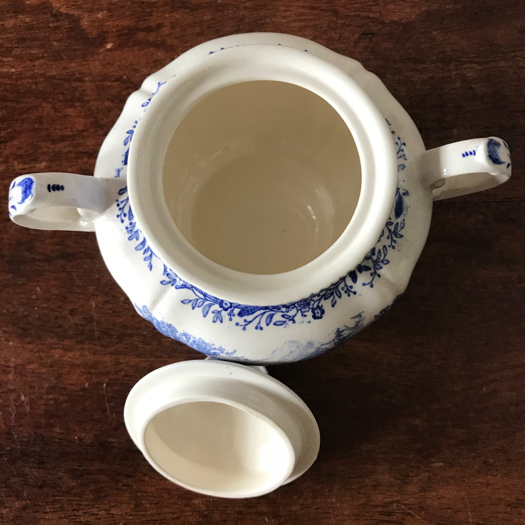 Sucrier Villeroy & Boch modèle Burgenland bleu par Hello Broc brocante en ligne