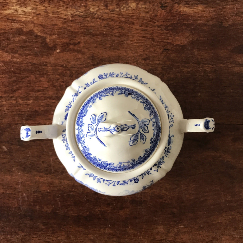 Sucrier Villeroy & Boch modèle Burgenland bleu par Hello Broc brocante en ligne