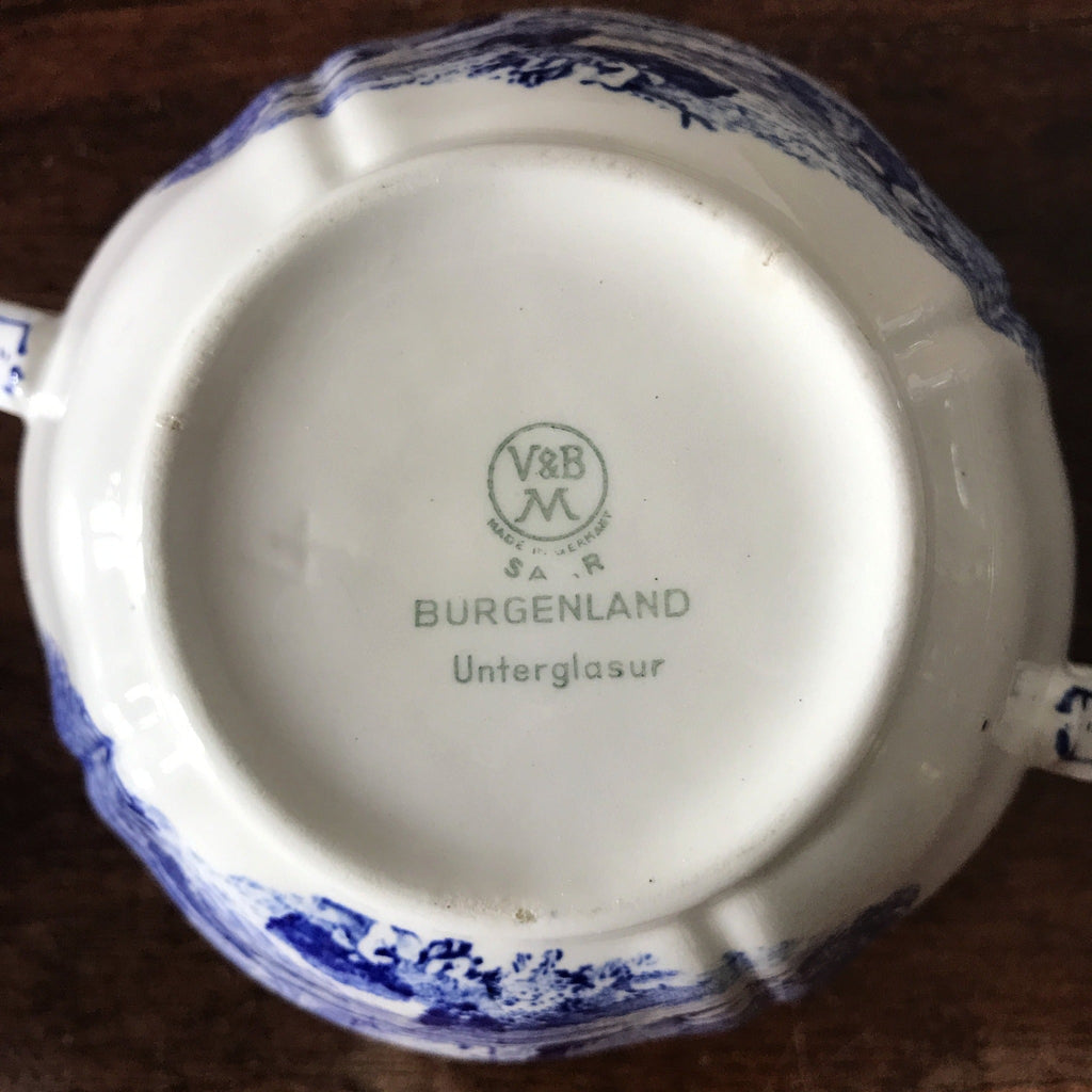 Sucrier Villeroy & Boch modèle Burgenland bleu par Hello Broc brocante en ligne