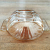 Lot de 4 coupelles en verre moulé irisé jaune orangé à anses Huilor Croix Verte par Hello Broc brocante en ligne