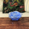 Bonbonnière ou sucrier en verre moulé bleu forme chou - Hello Broc