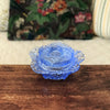 Bonbonnière ou sucrier en verre moulé bleu forme chou - Hello Broc