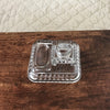 Encrier vintage en verre moulé incolore - Hello Broc