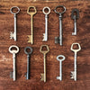 Lot de 10 clefs anciennes de taille moyenne par Hello Broc brocante en ligne