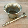 Petit mortier et son pilon en bronze doré - Hello Broc