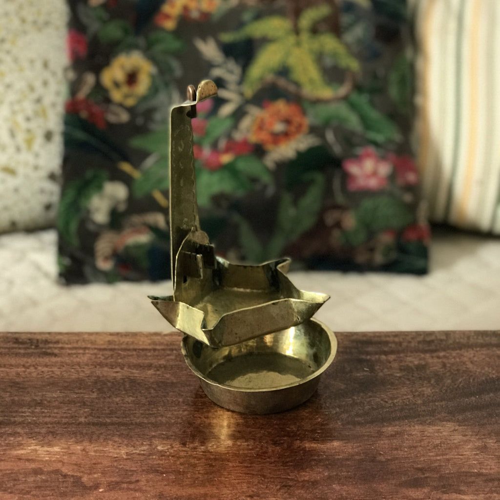 Lampe à huile / chaleil en cuivre - Hello Broc