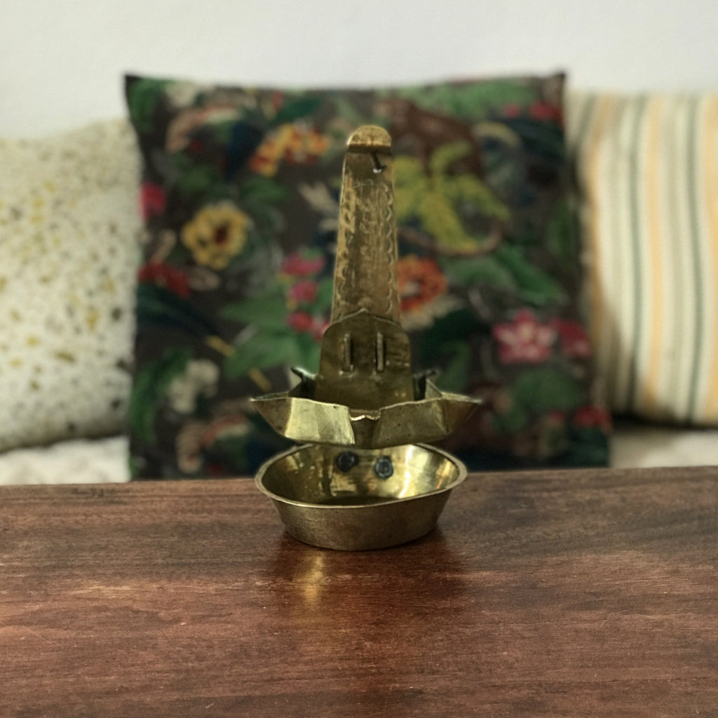 Lampe à huile / chaleil en cuivre - Hello Broc