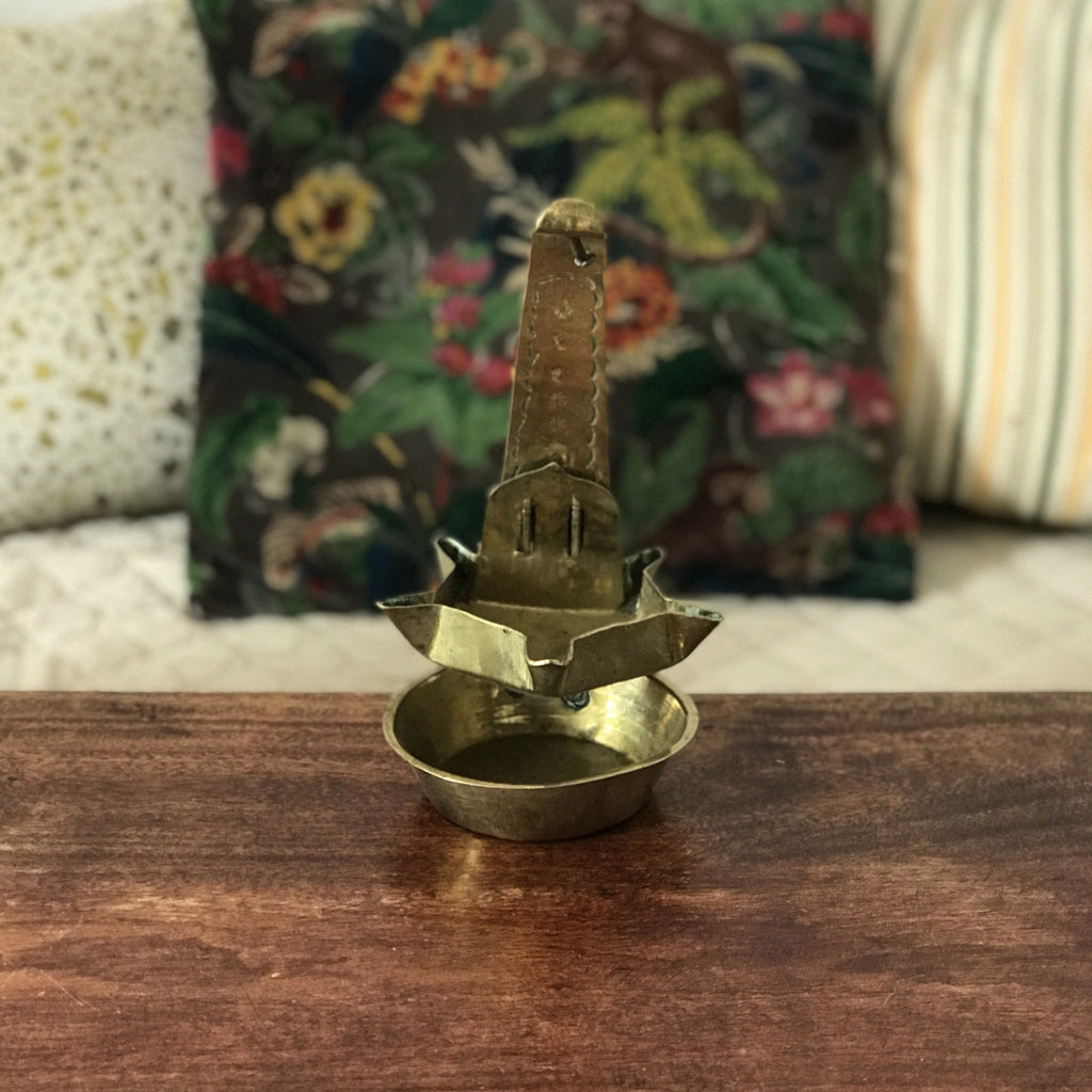Lampe à huile / chaleil en cuivre - Hello Broc