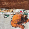 Coupon de tissu vintage pour enfant impression animaux 160 x 120 cm autour de 1980 par Hello Broc brocante en ligne