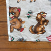 Coupon de tissu vintage pour enfant impression animaux 160 x 120 cm autour de 1980 par Hello Broc brocante en ligne