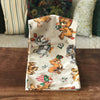 Coupon de tissu vintage pour enfant impression animaux 160 x 120 cm autour de 1980 par Hello Broc brocante en ligne