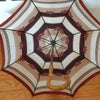 Grand parapluie vintage motifs rayures et feuilles - Hello Broc