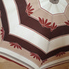 Grand parapluie vintage motifs rayures et feuilles - Hello Broc