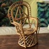 Fauteuil miniature / porte-plante en rotin de style Pomaré - Hello Broc