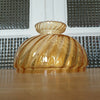 Abat-jour en verre moulé orange irisé provenant d'une ancienne suspension - Hello Broc