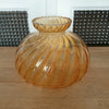 Abat-jour en verre moulé orange irisé provenant d'une ancienne suspension - Hello Broc