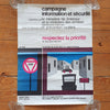 Affiche vintage pour la sécurité routière Respectez la priorité de Levet Kraemer 1950 -1960 - Hello Broc