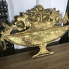 Ancienne décoration d'armoire pot fleurs en bronze doré L. Noël - Hello Broc