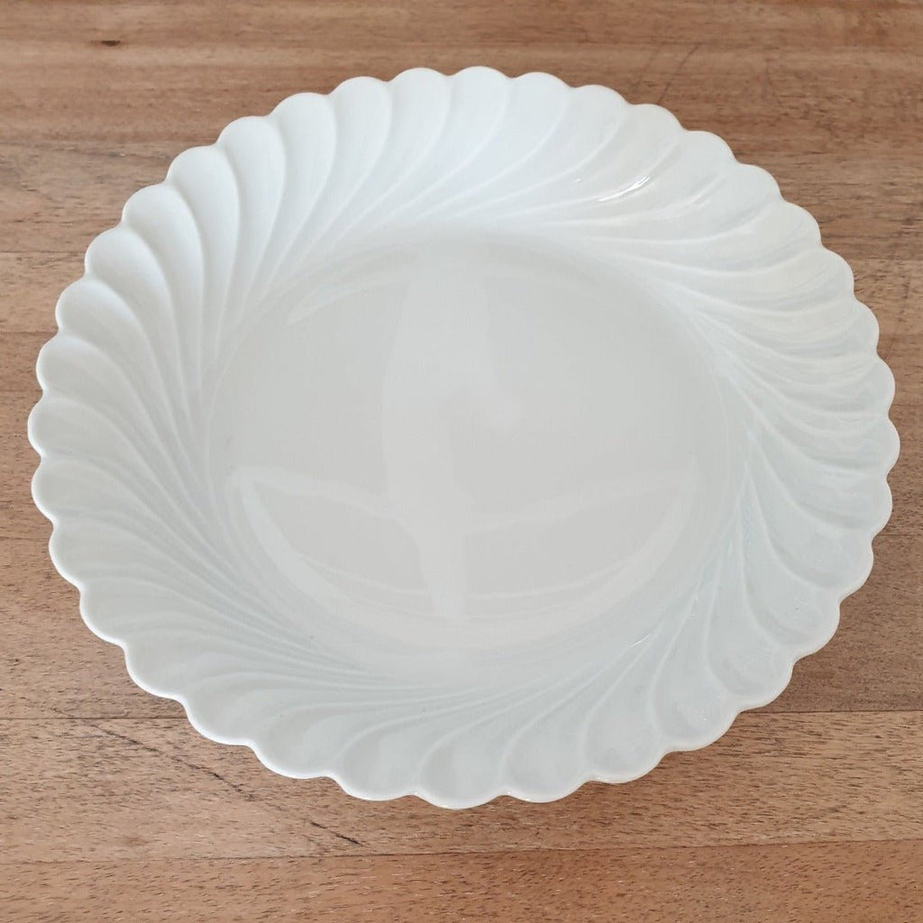 Assiette creuse en porcelaine blanche de Limoges Haviland modèle Torse d. 19 cm - Hello Broc