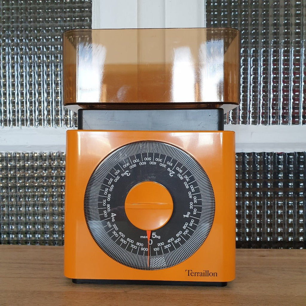 ♢ Ancienne Balance De Cuisine Terraillon Orange 10 kg Vintage Authentique
