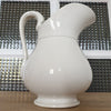 Cruche pichet broc en faïence blanche de Digoin Sarreguemines fin XIXème siècle - Hello Broc