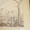 Dessin au crayon de Louis Daran daté de 1924 - vue du château de Pau - Hello Broc
