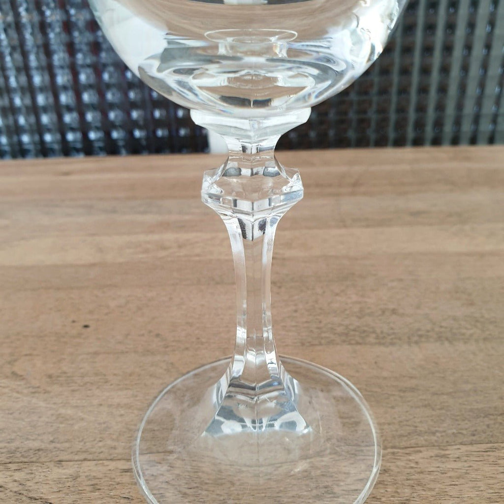 Ensemble de 6 verres à vin en cristal moulé forme tulipe pied Royal Bavarian Crystal 16 cm haut - Hello Broc