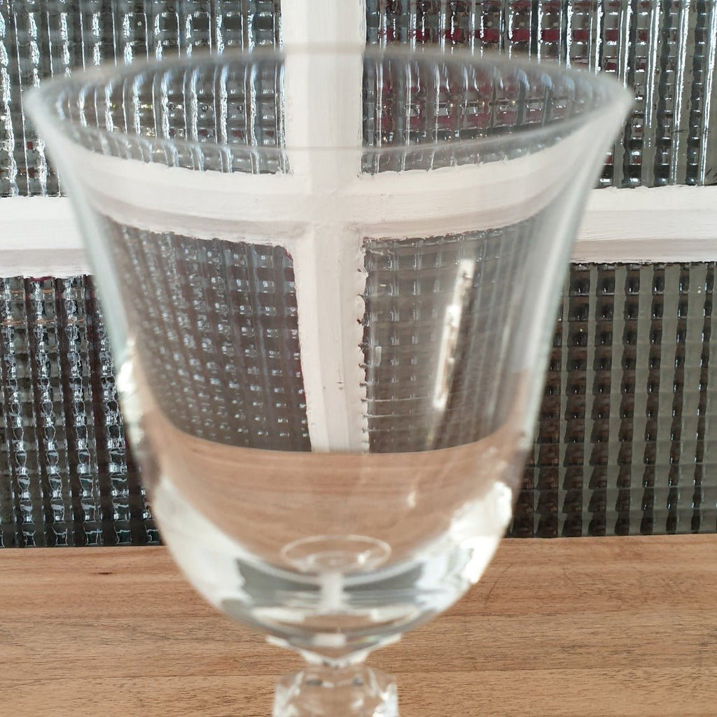 Ensemble de 6 verres à vin en cristal moulé forme tulipe pied Royal Bavarian Crystal 16 cm haut - Hello Broc