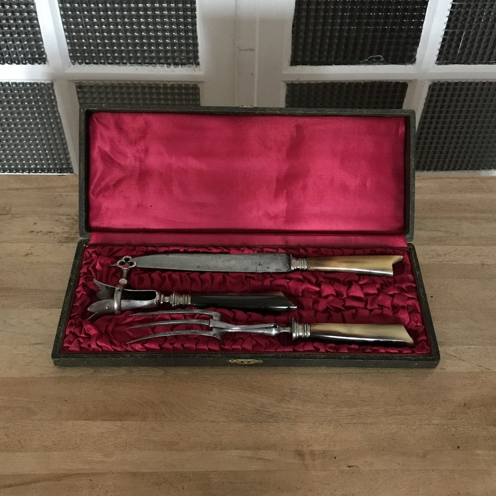 Ensemble de couverts à gigot manche en corne - Hello Broc