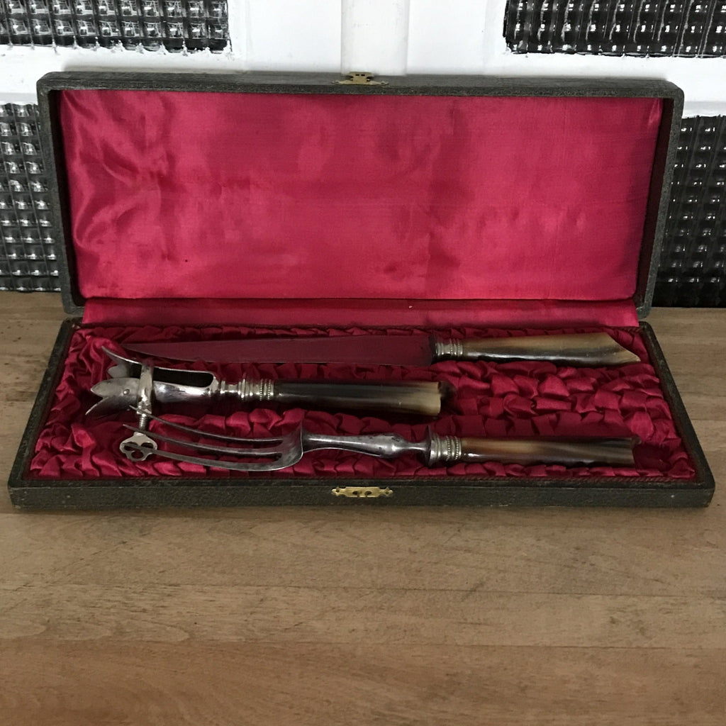 Ensemble de couverts à gigot manche en corne - Hello Broc