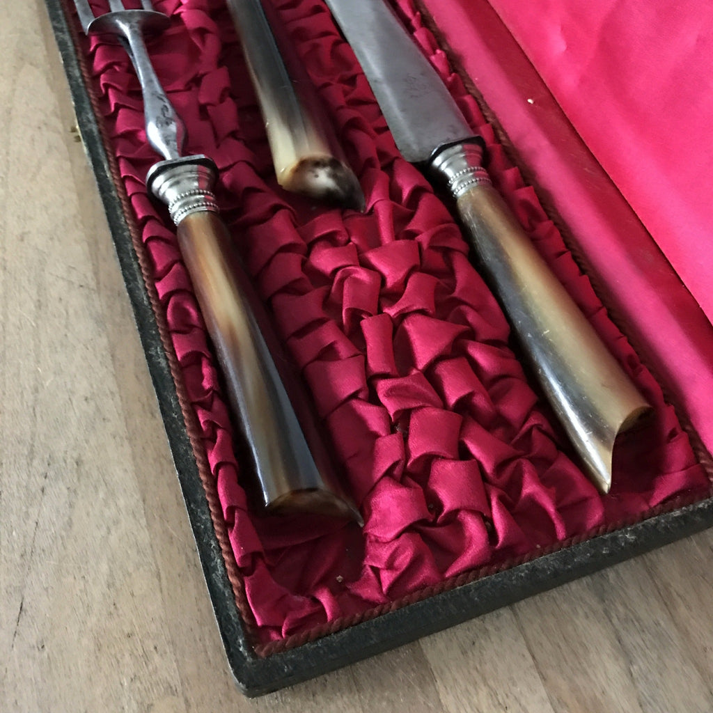 Ensemble de couverts à gigot manche en corne - Hello Broc