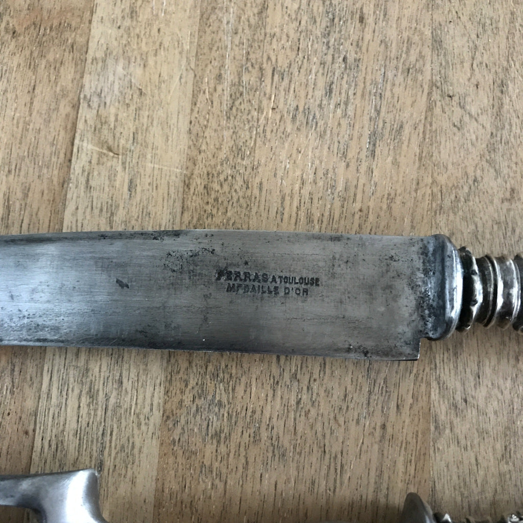 Ensemble de couverts à viande manche en ébène - Hello Broc