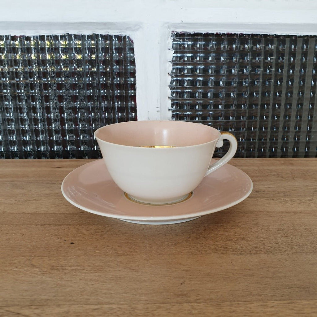 Ensemble tasse à thé et soucoupe en porcelaine de Limoges - 4 en stock - Hello Broc