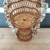 Fauteuil Emmanuelle miniature pour poupée en rotin frise en tissu fleuri - Hello Broc
