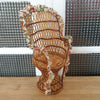 Fauteuil Emmanuelle miniature pour poupée en rotin frise en tissu fleuri - Hello Broc