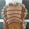 Fauteuil Emmanuelle miniature pour poupée en rotin frise en tissu fleuri - Hello Broc