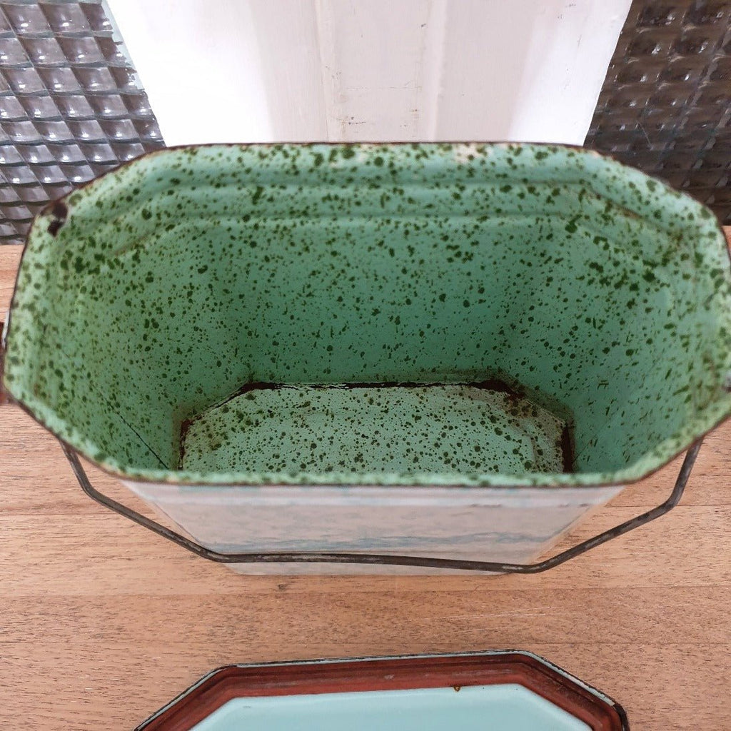 Gamelle portable en tôle émaillée mouchetée - Hello Broc