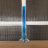 Grand soliflore en verre soufflé bleu torsadé pied fleur - Hello Broc