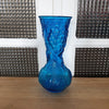Grand vase en verre moulé bleu motifs fruits - Hello Broc